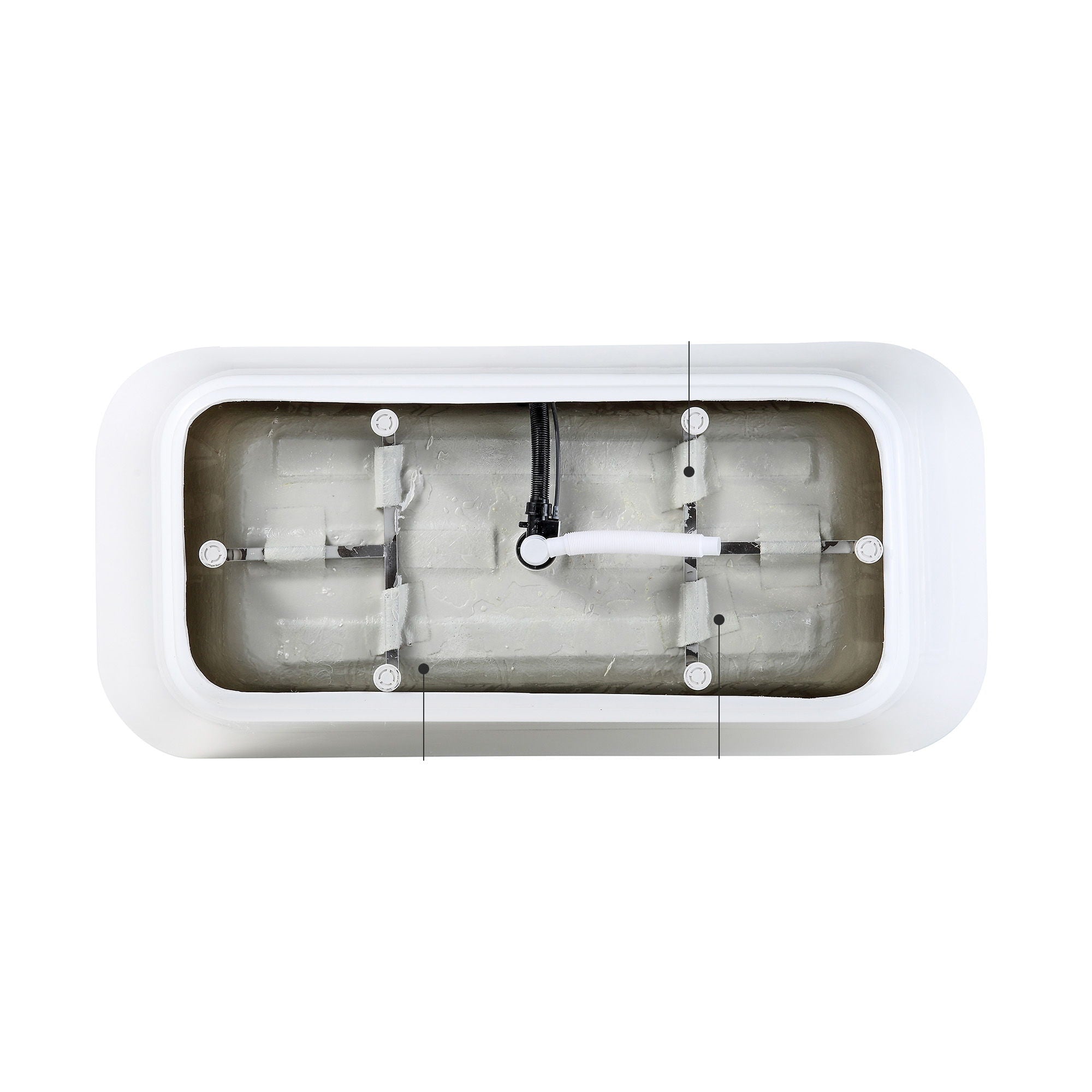 Contemporary Glossy Freestanding Bathtub With Overflow And Drain by HouseOfZazla