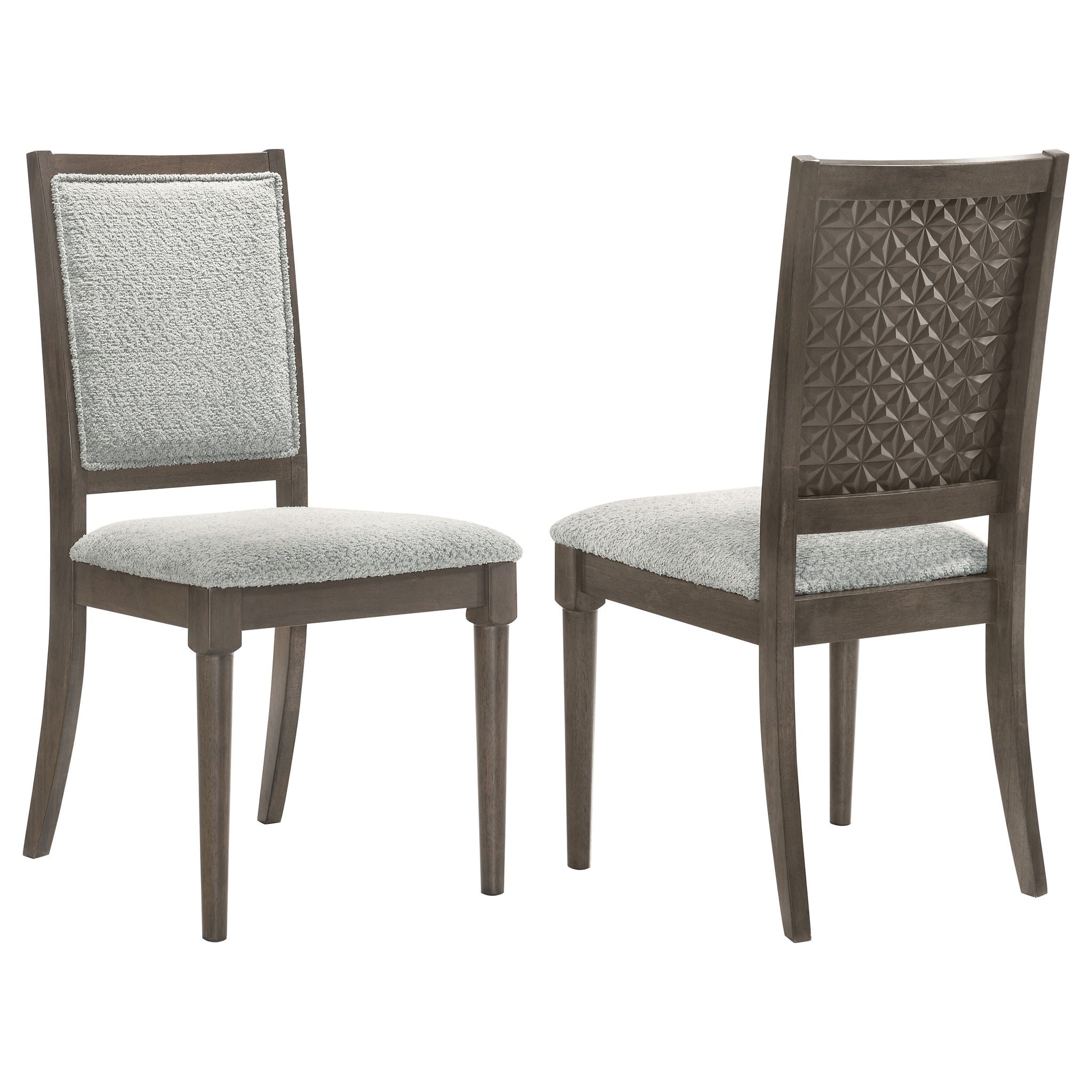 Perkins - Upholstered Dining Side Chair (Set of 2) - Dark Brown by HouseOfZazla