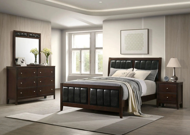 Carlton 4-piece California King Bedroom Set Cappuccino by Unique Piece Furniture