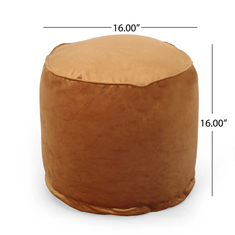 Shimon - Cylinder Pouf Ottoman And Floor Cushion by Unique Piece Furniture
