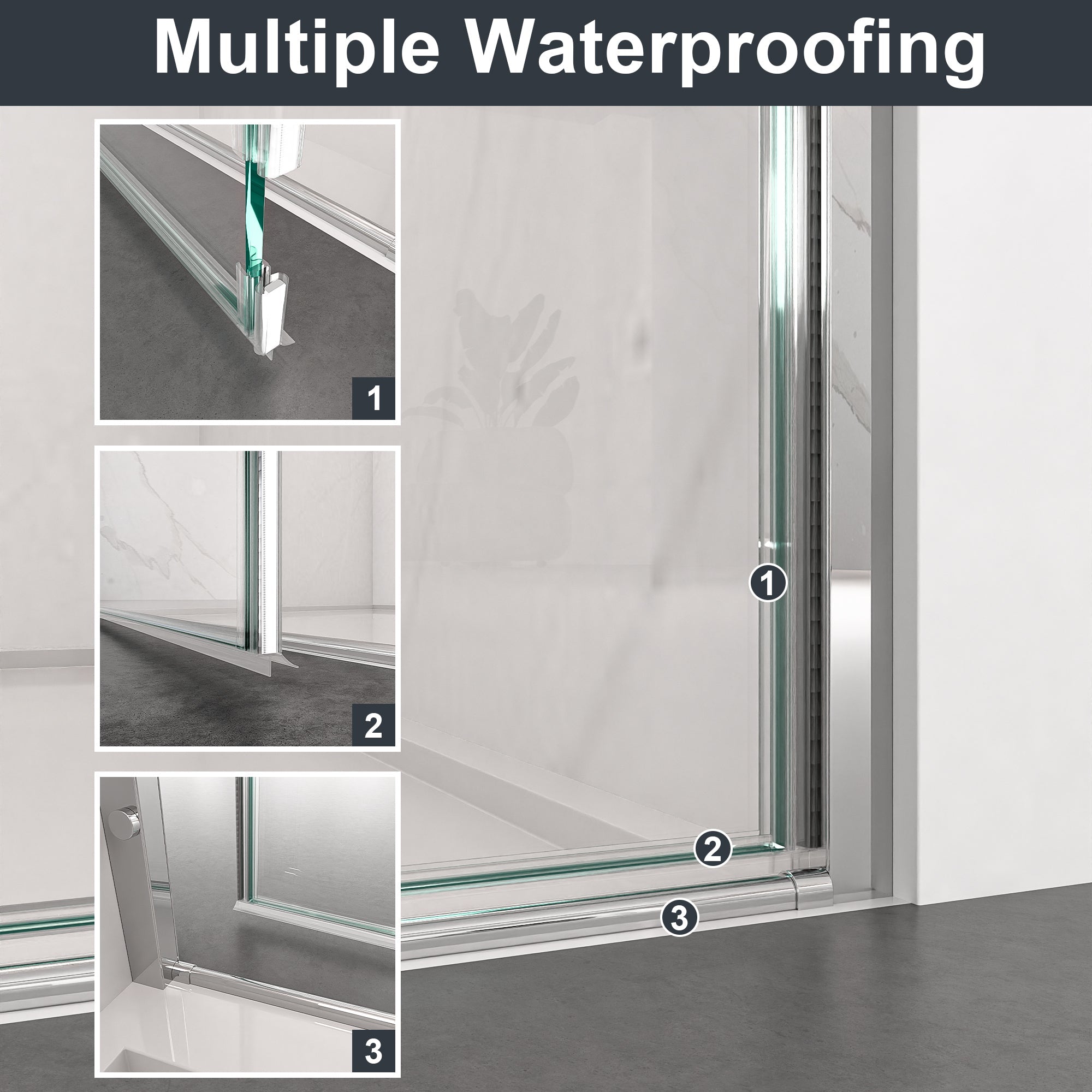 32"W x 72"H Frameless Circular Pivot Shower Door by HouseOfZazla