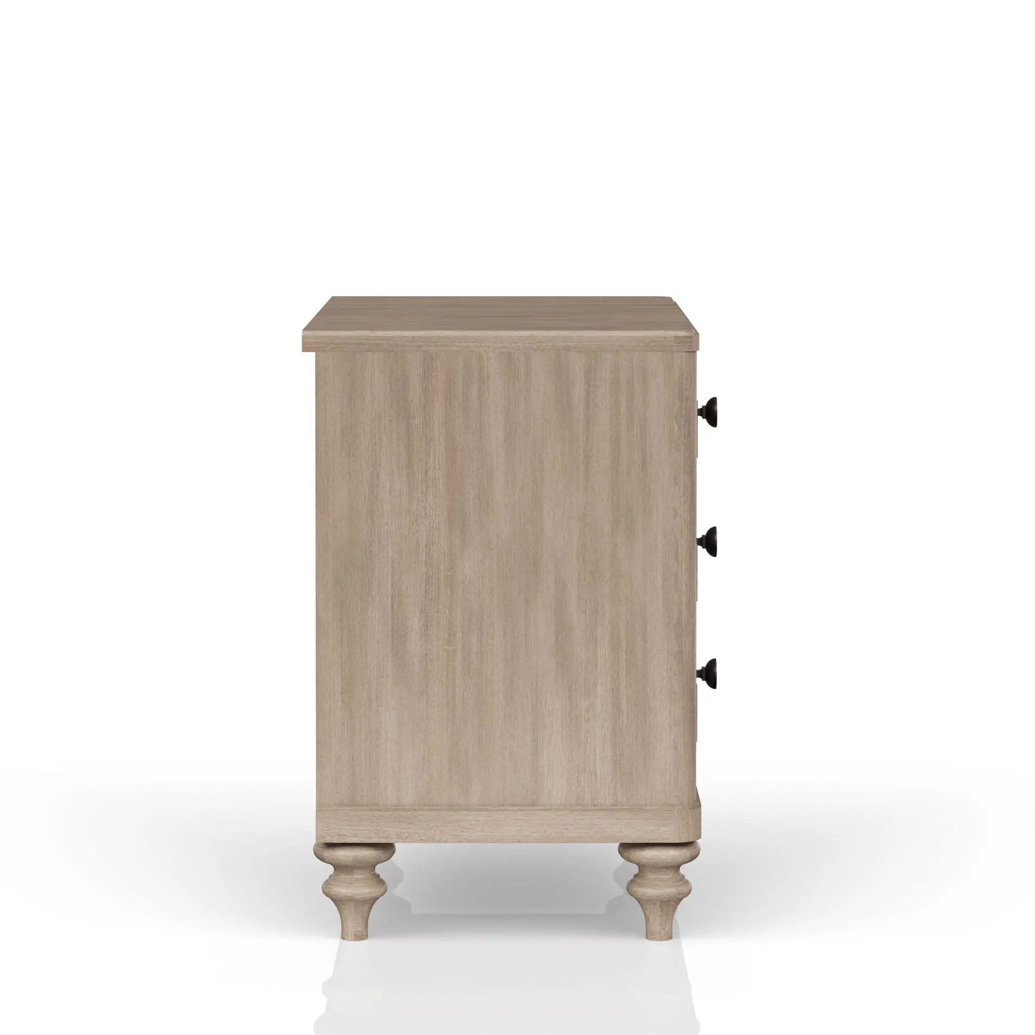 Panel Bedroom Set With 3 Drawer Nightstand, Casual Dresser, Cane Mirror, 3 Drawer Cane Front Chest And Bench by Unique Piece Furniture