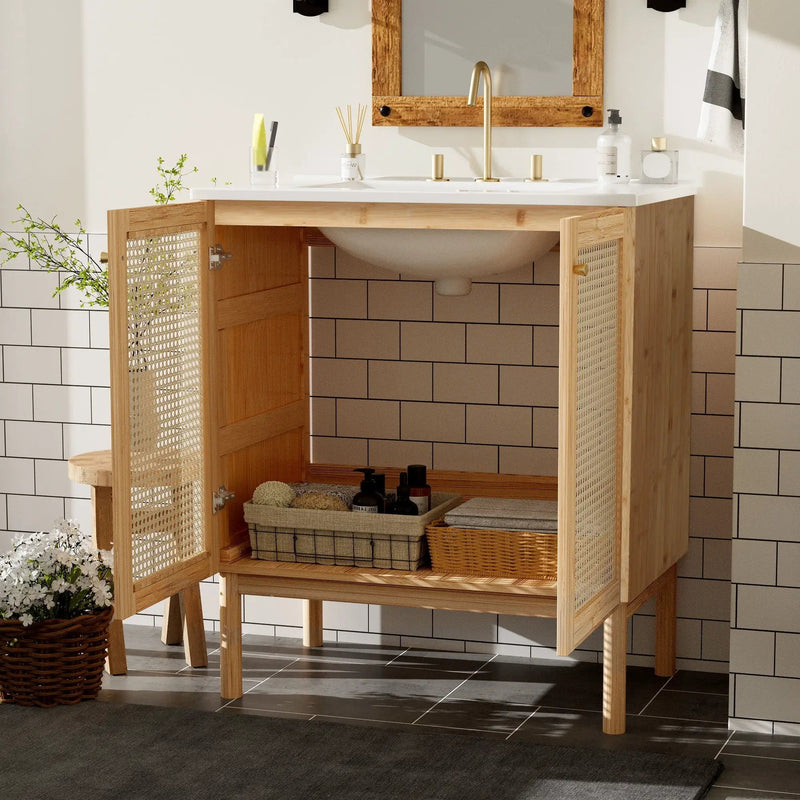 Bathroom Vanity Cabinet With Doors, Soft Close Design by Unique Piece Furniture