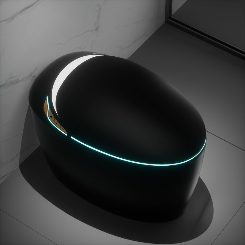 Smart Toilet with Bidet Built In, Auto Open/Close & Foot Sensor - White Porcelain, photo 3 of 10