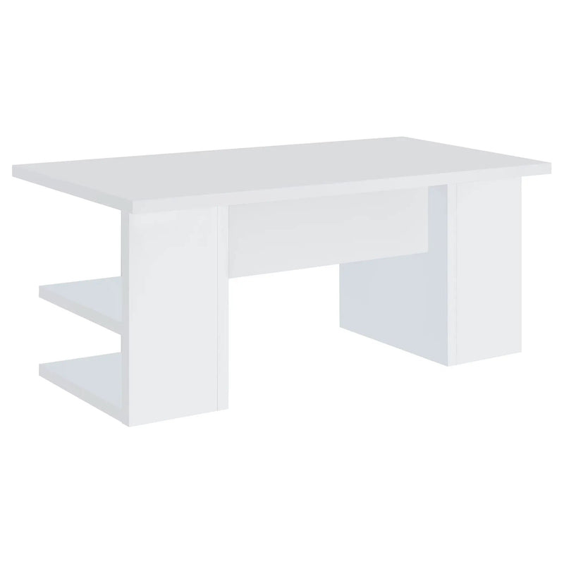 Alice 71-inch 4-shelf Engineered Wood Writing Desk White by Unique Piece Furniture