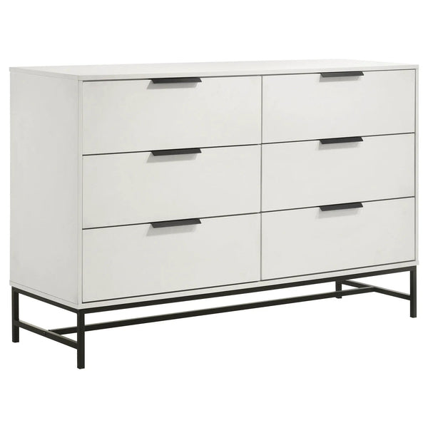 Sonora 6-drawer Bedroom Dresser White