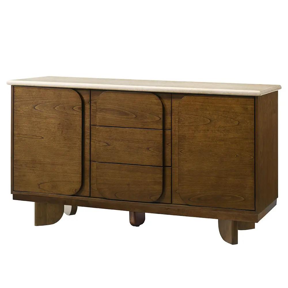 Kasha - Server With Marble Top Top - Vintage Oak by Unique Piece Furniture