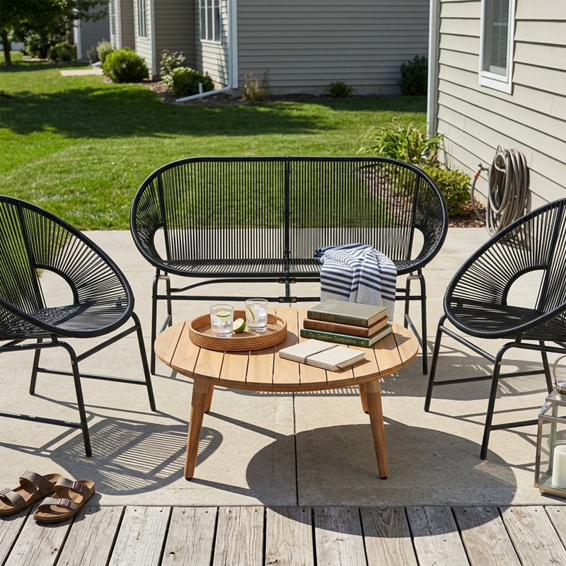 Nusa Outdoor Patio 4-Pcs Chat Set by HouseOfZazla