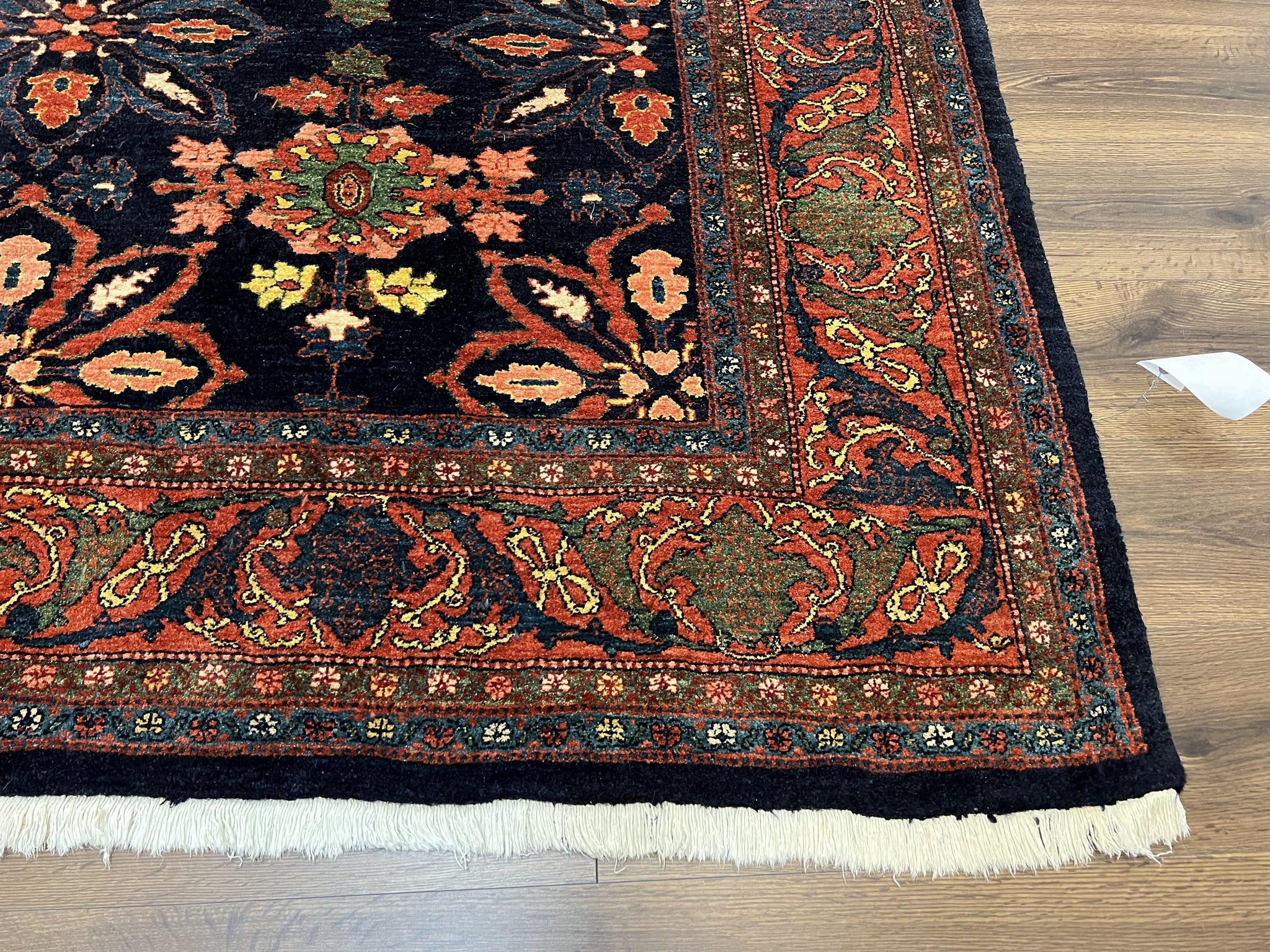 Wonderful Persian Rug 7x10, Navy Blue and Red, Allover Floral Pattern, Bidjar Carpet, Authentic Oriental Rug 7 x 10, Wool Hand Knotted Rug by Jewel Rugs