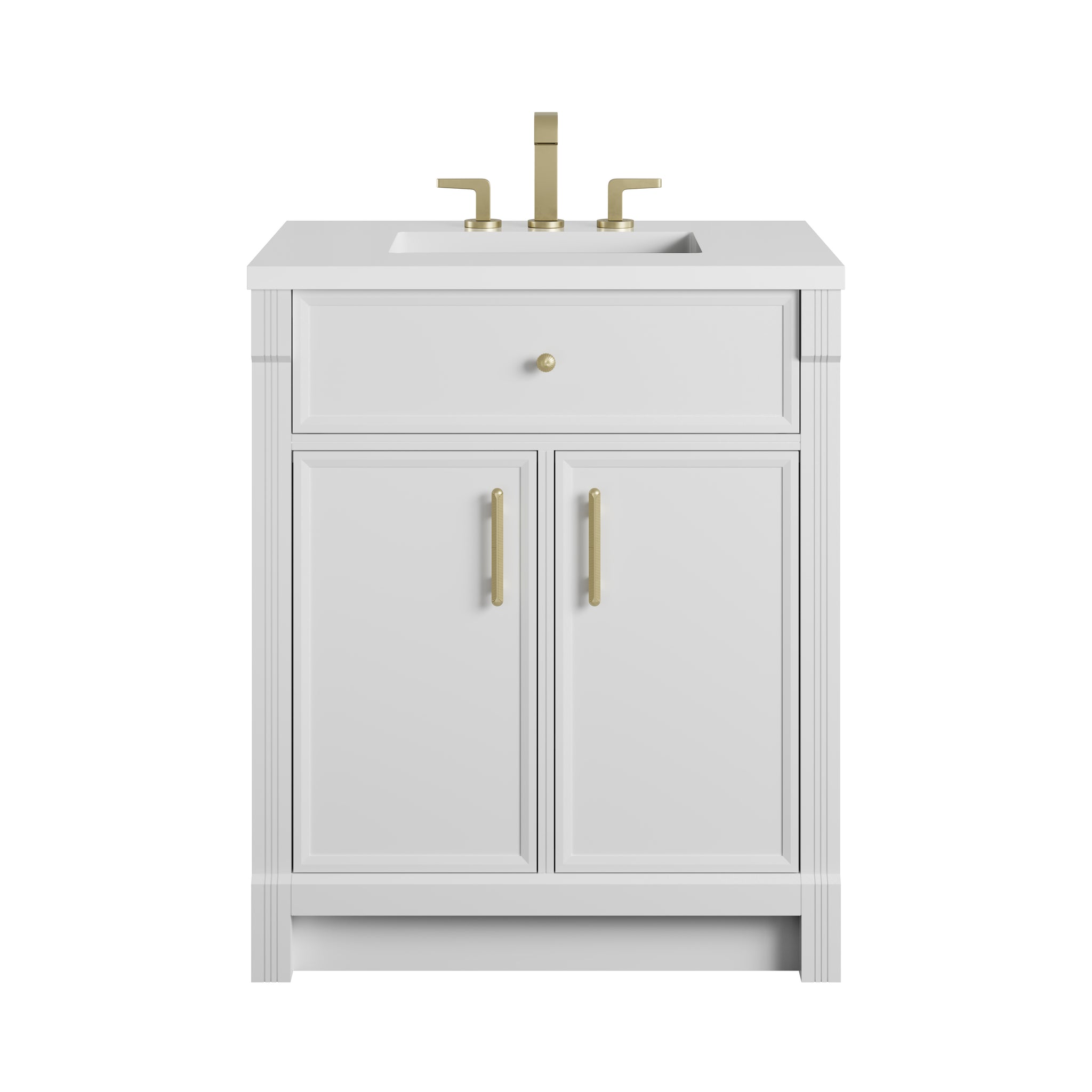James Martin Bellshire 30" Single Bathroom Vanity, Bright White by James Martin