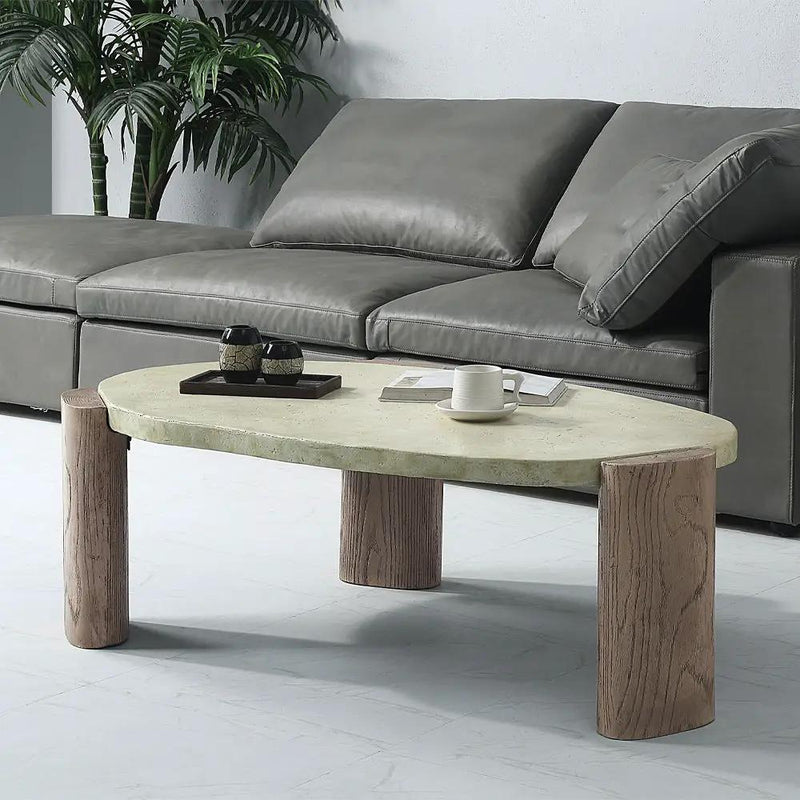 Jacinda - Coffee Table - Weathered Gray & Oak by Unique Piece Furniture