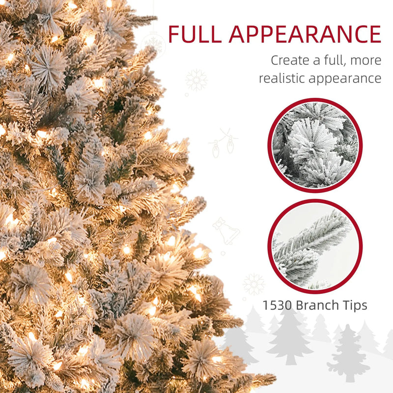 HOMCOM 7.5 ft Pre-Lit Artificial Christmas Tree by HouseOfZazla