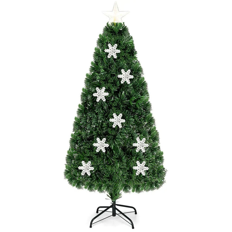 LED Optic Artificial Christmas Tree with Snowflakes by DirectDeals
