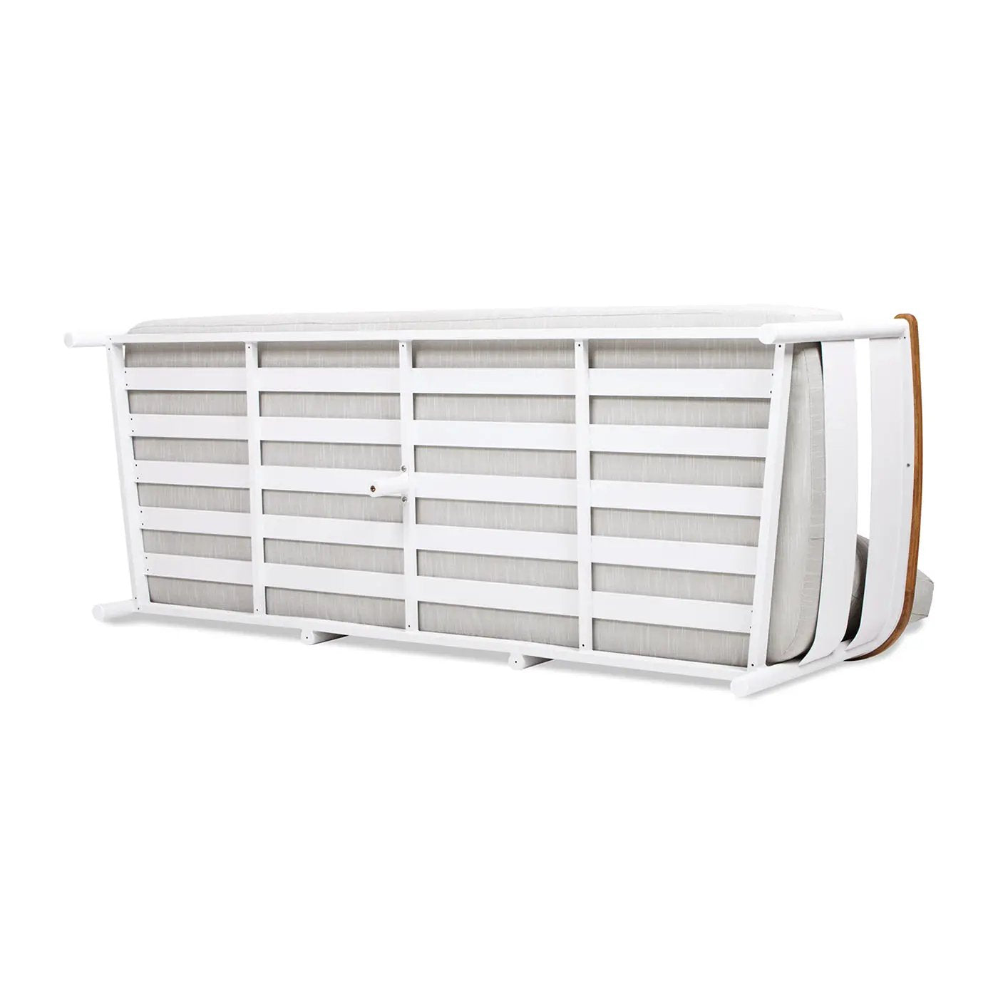 Rhodes 2pc Teak & Aluminum Outdoor Sofa and Coffee Table Set by HouseOfZazla