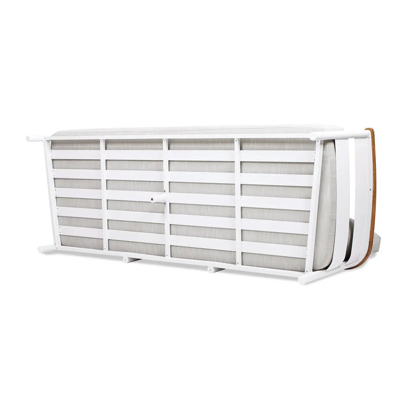 Rhodes 2pc Teak & Aluminum Outdoor Sofa and Coffee Table Set by HouseOfZazla