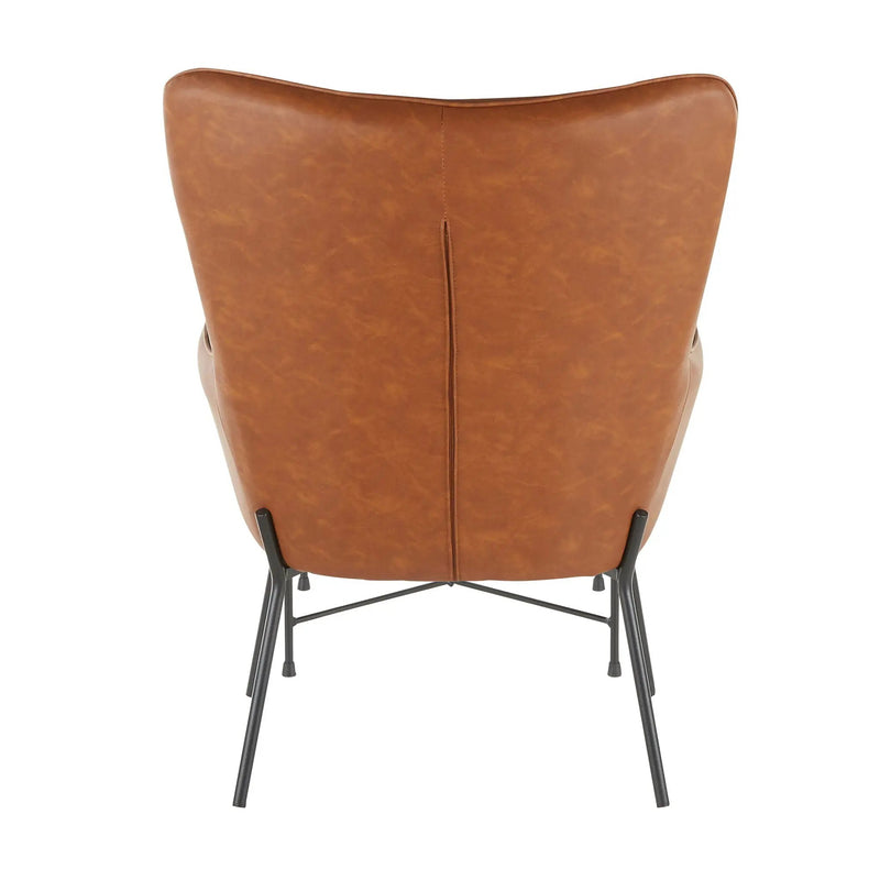 Izzy - Industrial Lounge Chair & Ottoman Set by HouseOfZazla
