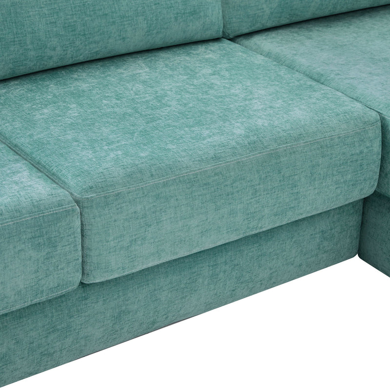 L-Shaped Modular Sofa With Double Layer Cushion by HouseOfZazla