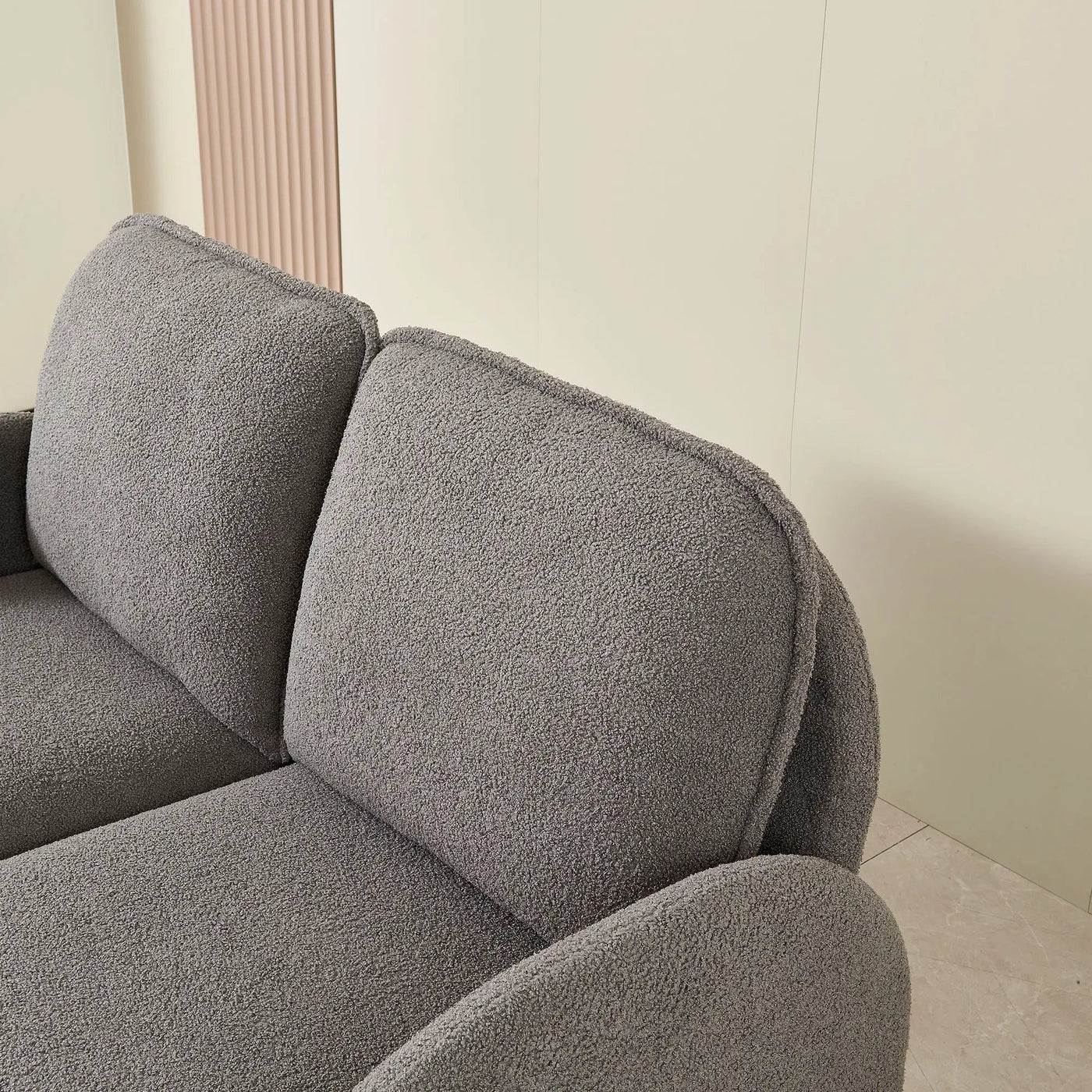 Loveseat Sofa Small Couch For Living Room, Sherpa Fabric Upholstered Loveseat Sofa Couch, Small Loveseat Sofa For Apartment, Bedroom by HouseOfZazla