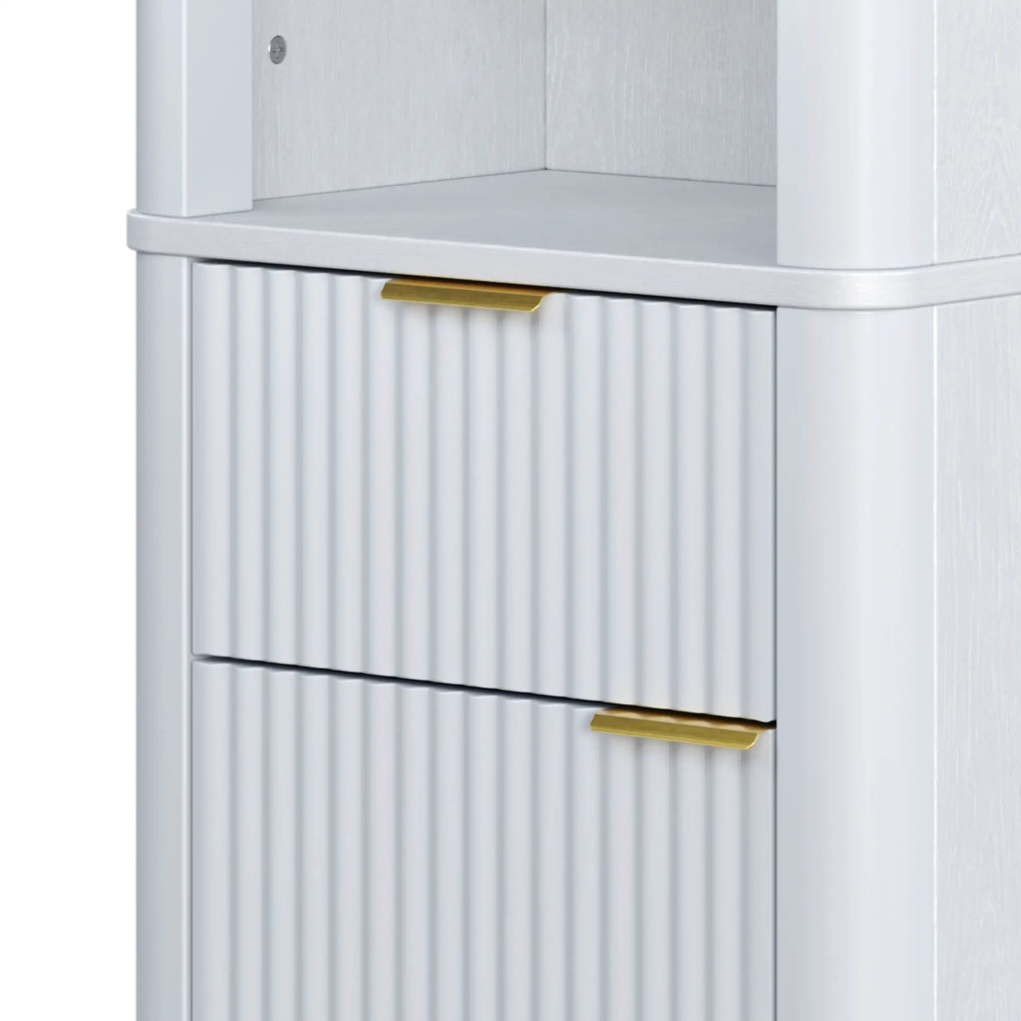Tall Bathroom Storage Cabinet With Adjustable Shelves And 1 Drawer & Door by HouseOfZazla