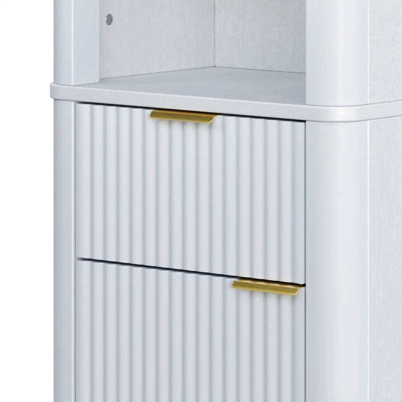 Tall Bathroom Storage Cabinet With Adjustable Shelves And 1 Drawer & Door by HouseOfZazla