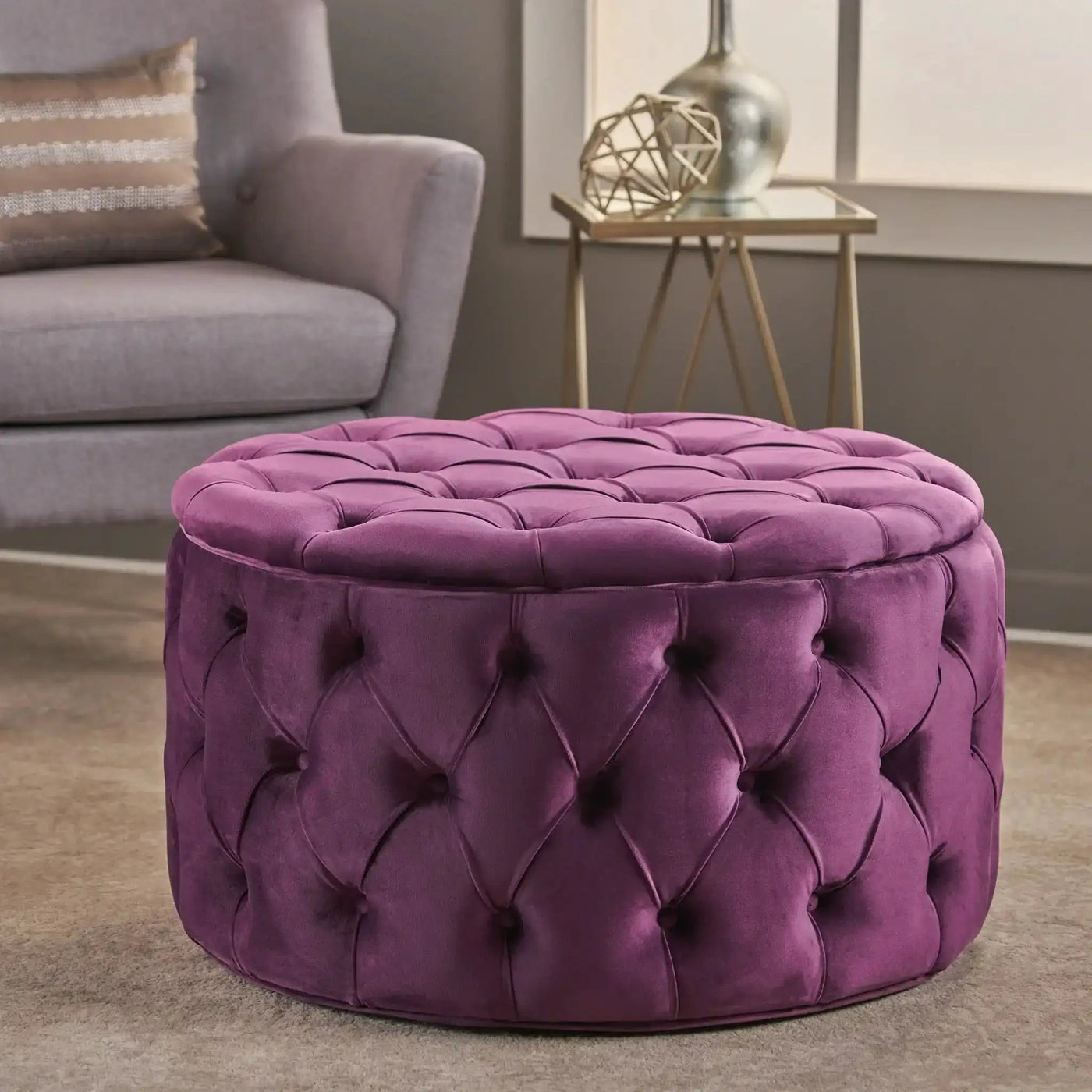 Modern Glam Ottoman Velvet by HouseOfZazla