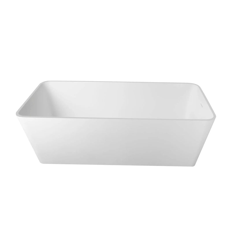 Freestandingn And Solid Surface, Soaking Bathtub For Bathroom - Matte White by HouseOfZazla