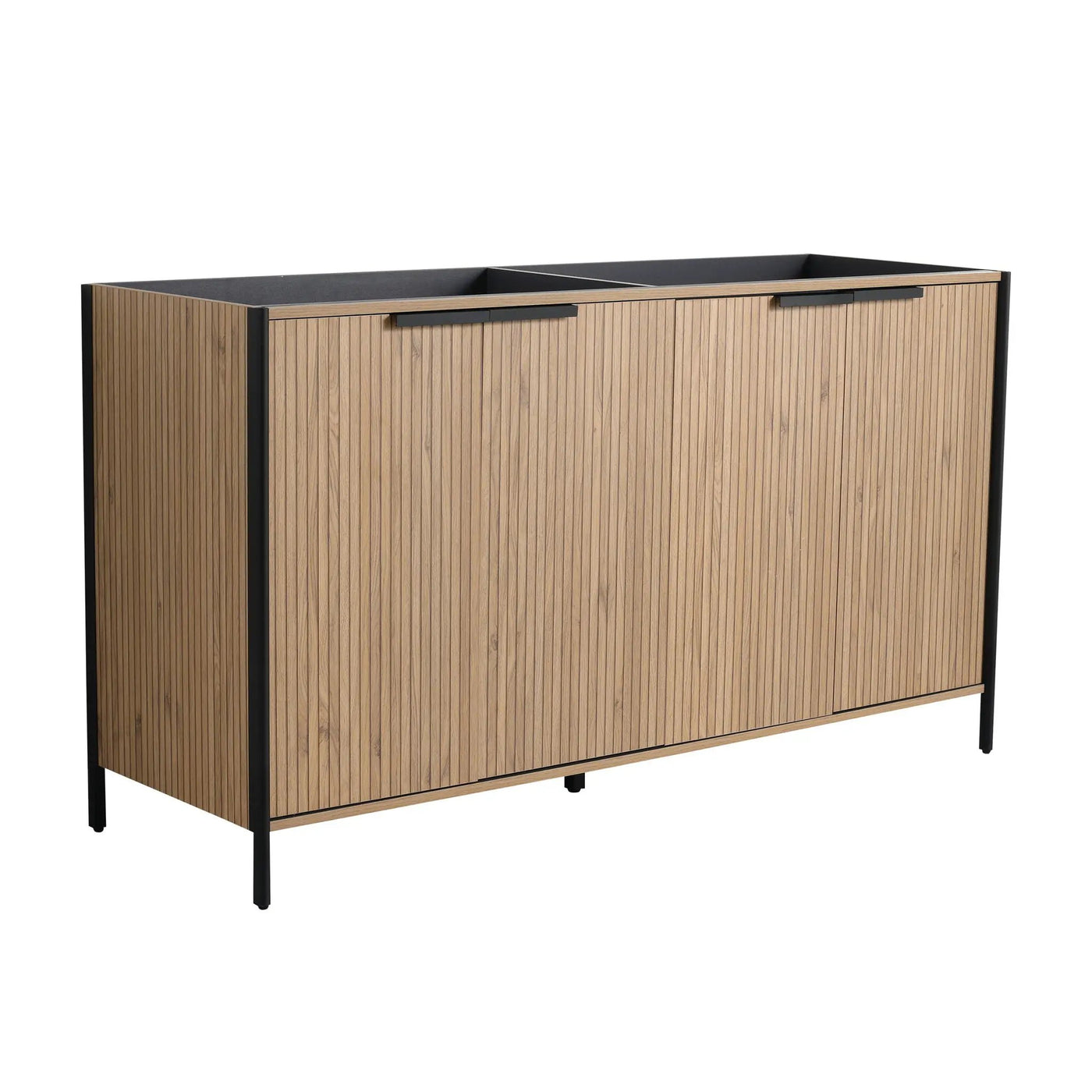 Contemporary Freestanding Bathroom Vanity With Adjustable Shelves by HouseOfZazla