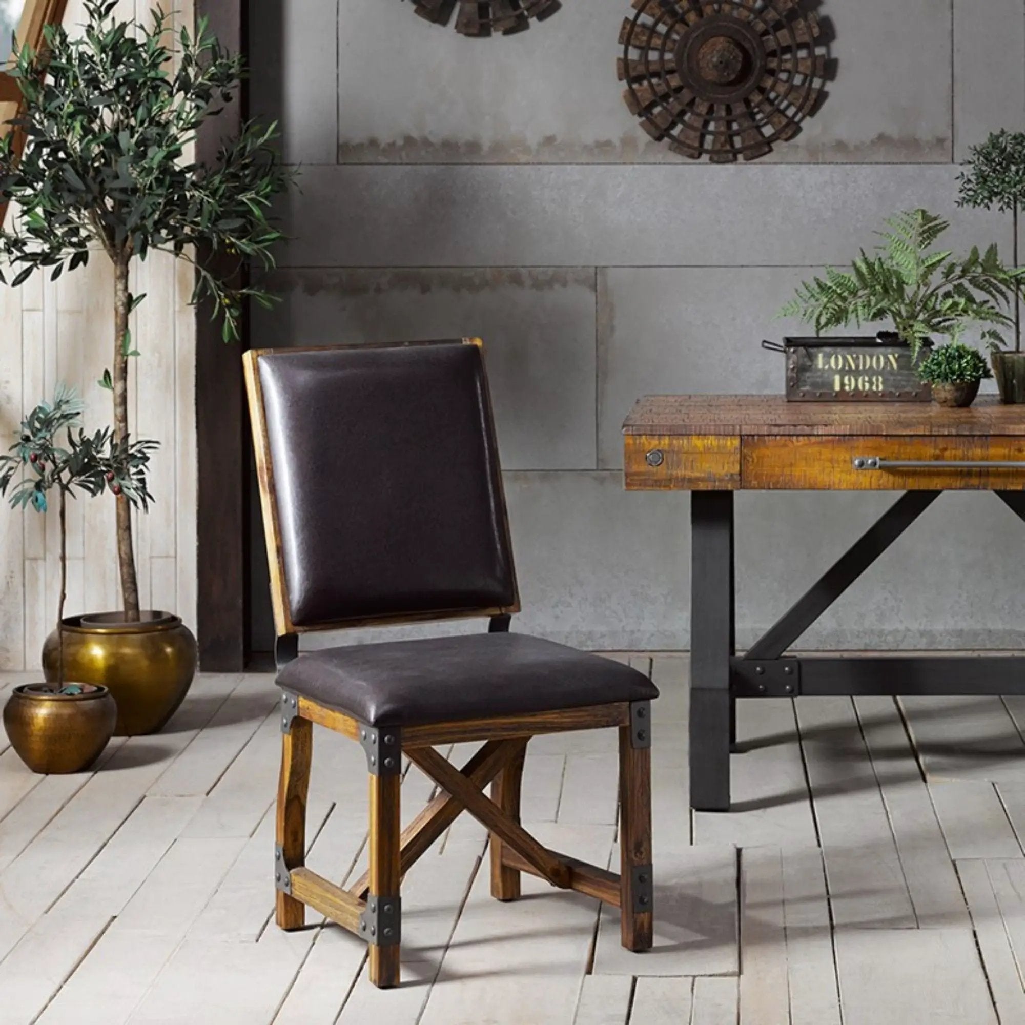 Lancaster - Dining Chair Upholstery - Chocolate by HouseOfZazla
