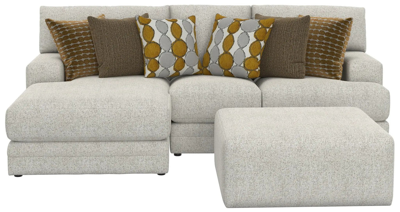 Tori - Sectional With Comfort Coil Seating, Cocktail Ottoman And Accent Pillows Included by Unique Piece Furniture