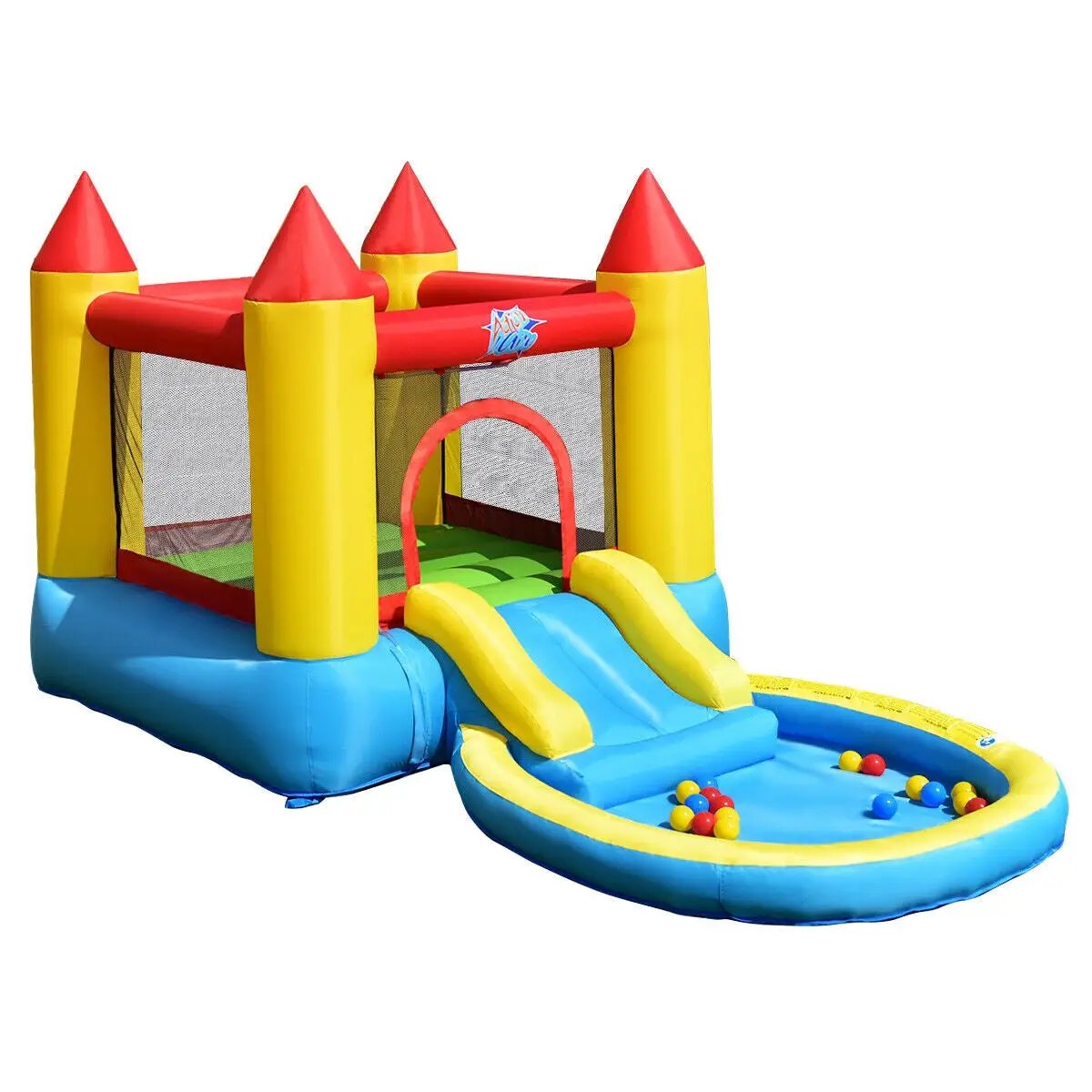 Inflatable Kids Slide Bounce House with 580w Blower by DirectDeals