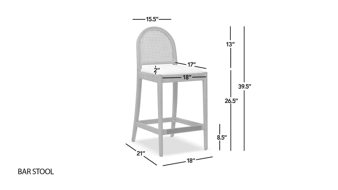 Panama - Curved Back Cane Counter Stool (Set of 2) by HouseOfZazla