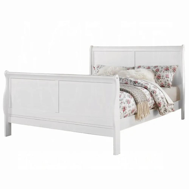 Louis Philippe III White Finish Queen Bed by HouseOfZazla