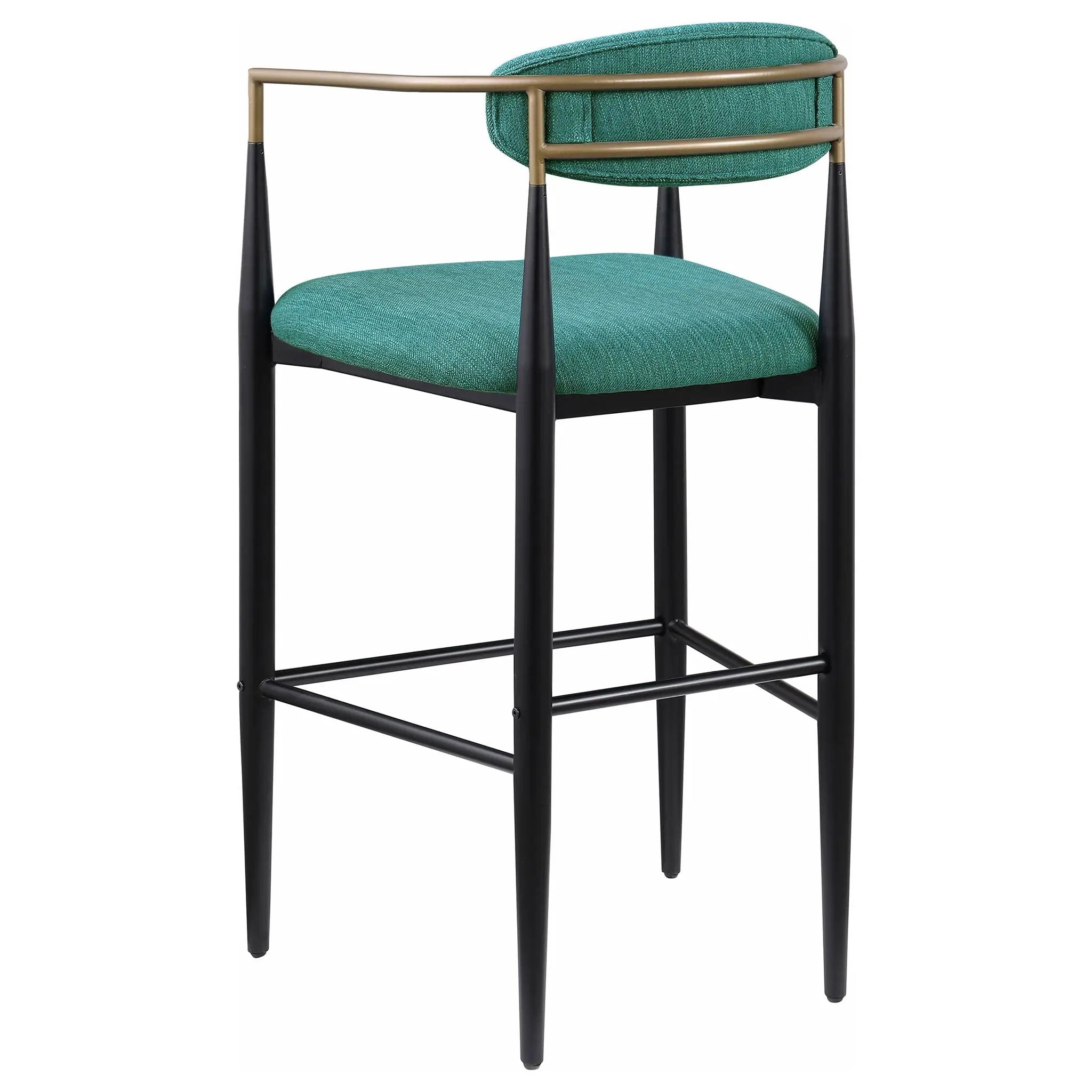 Tina Fabric Upholstered Bar Chair Green (Set of 2) by Unique Piece Furniture