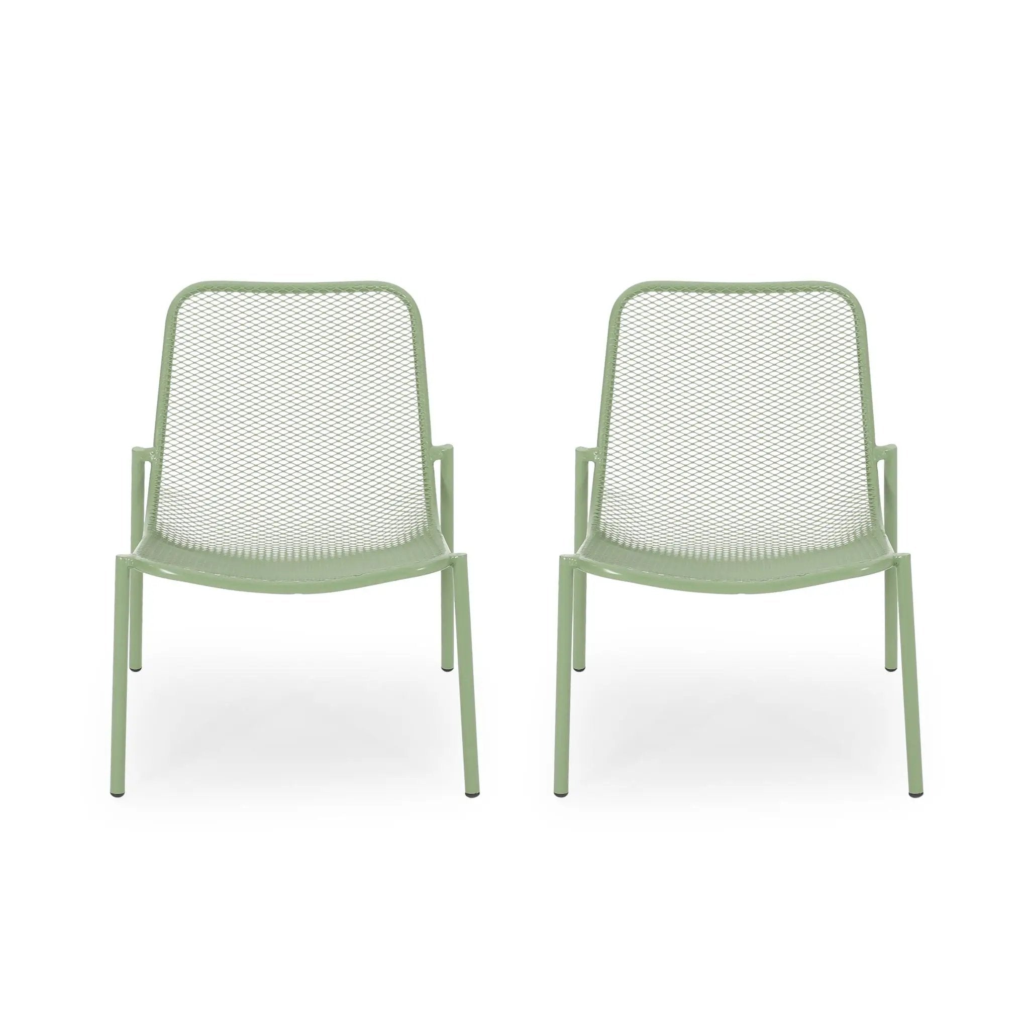 Outdoor Iron Chair With Mesh Design by HouseOfZazla