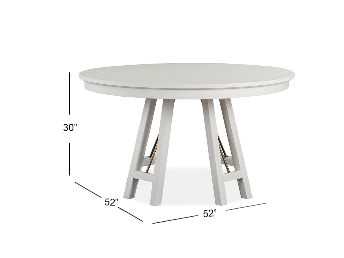 Heron Cove - Round Dining Table - Chalk White, photo 6 of 7