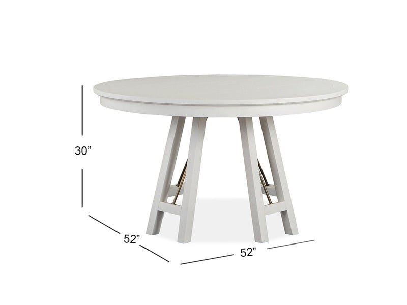 Heron Cove - Round Dining Table - Chalk White, photo 6 of 7