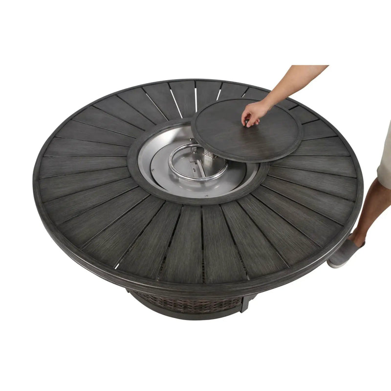 Cassara Resort - Propane Outdoor Fire Pit Table - Brown by Unique Piece Furniture