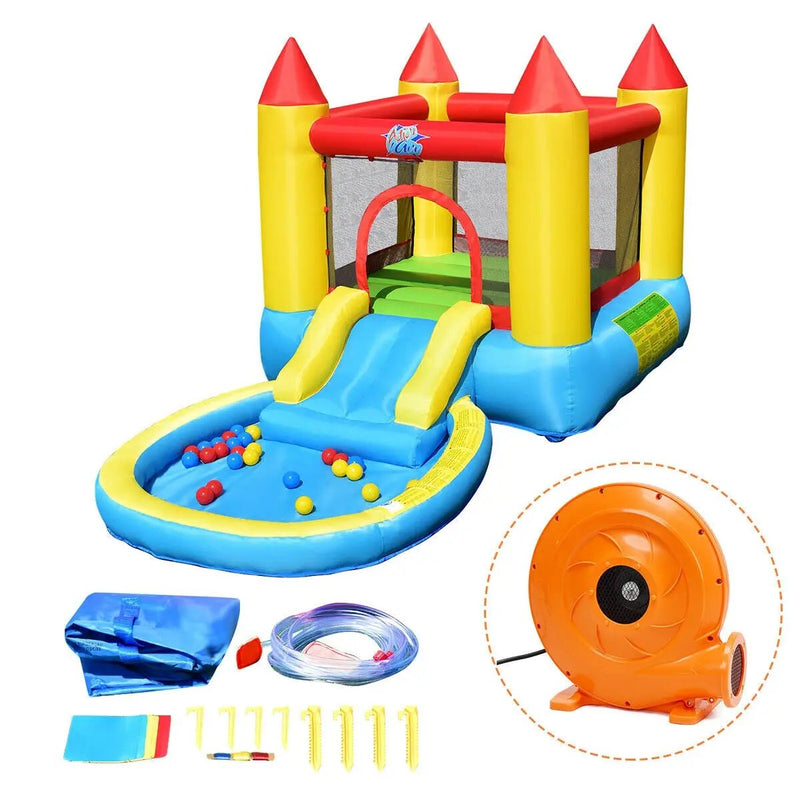 Inflatable Kids Slide Bounce House with 580w Blower by DirectDeals