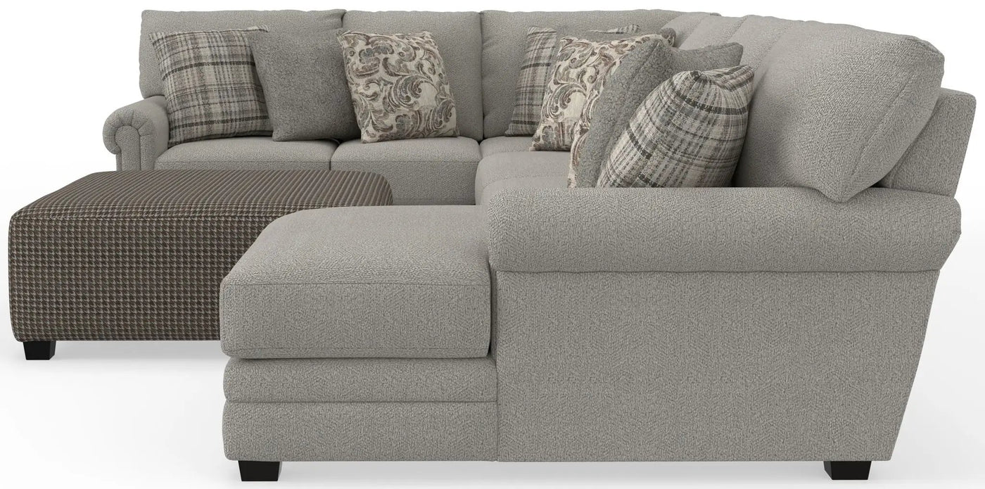 Livingston - Sectional With Comfort Coil Seating, 40" Cocktail Ottoman And Accent Pillows Included by Unique Piece Furniture