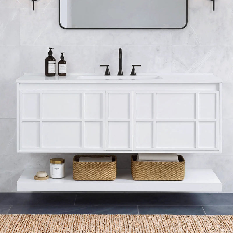 48 Inch Wall Mounted Bathroom Vanity Cabinet by HouseOfZazla