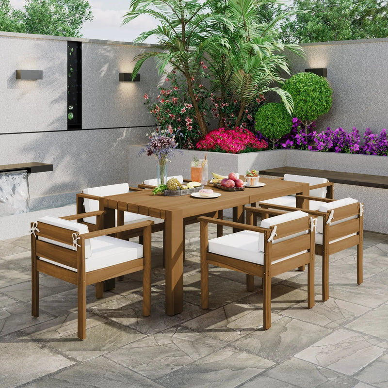 TREXM 7-Piece Patio Dining Table Set for 6 by HouseOfZazla