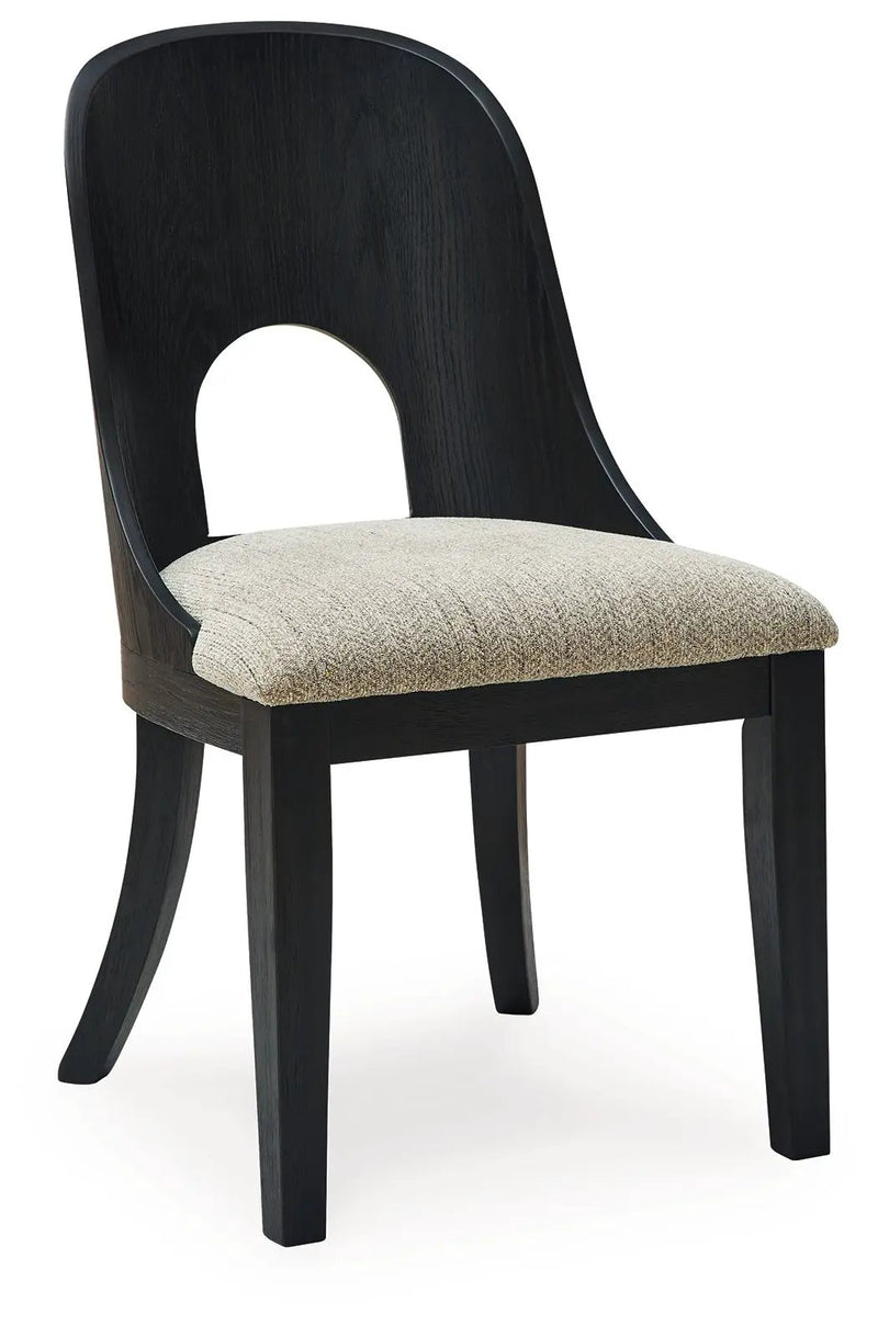 Rowanbeck - Dining Upholstered Side Chair (Set of 2) - Gray / Black by Unique Piece Furniture