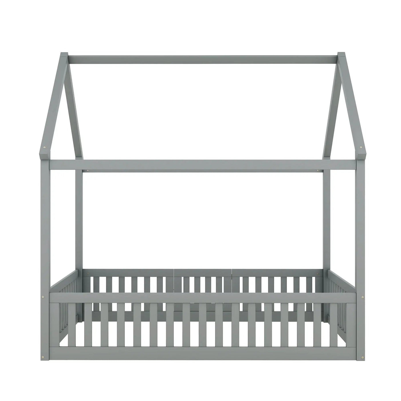 Wood House Bed With Fence And Door by HouseOfZazla