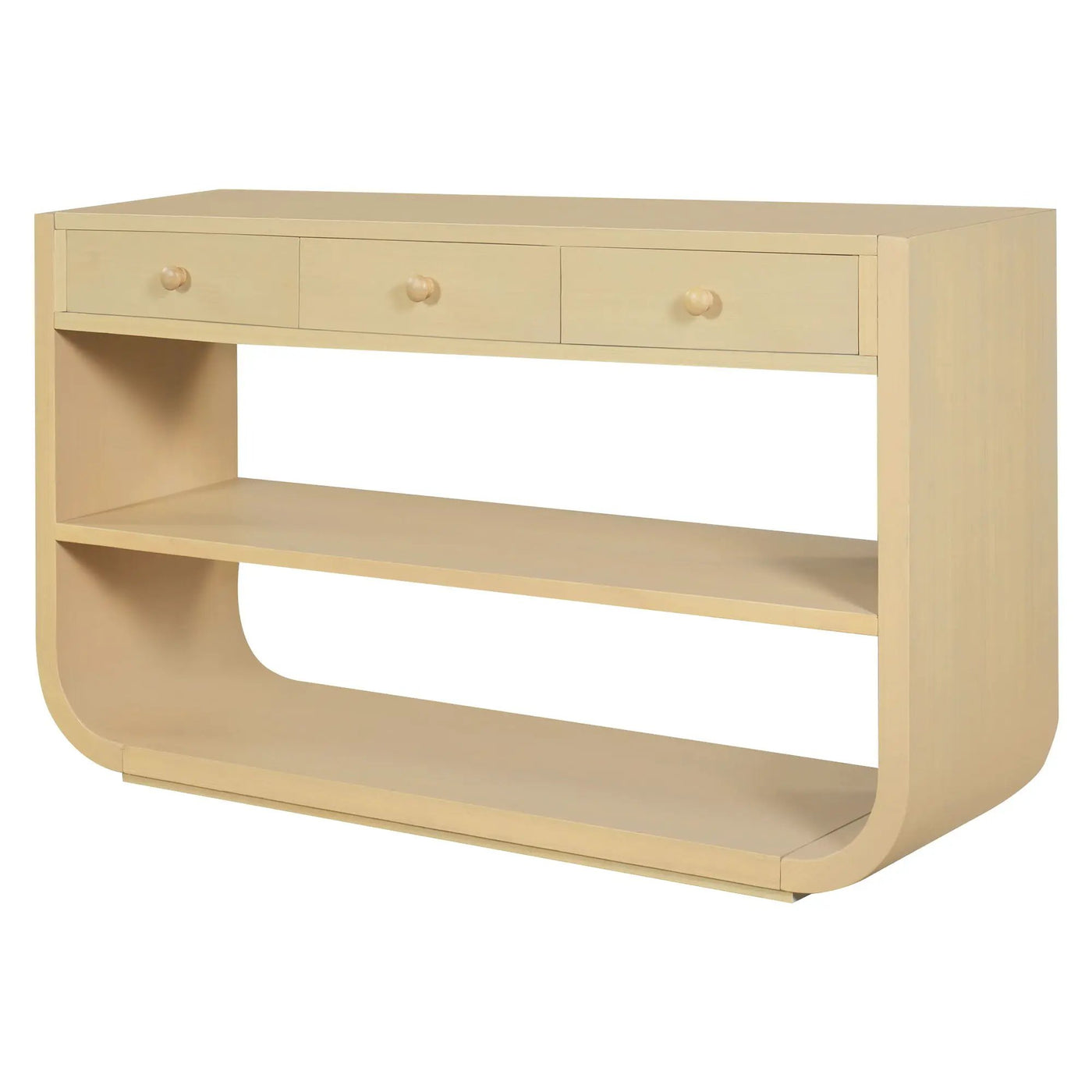 Console Table With 3 Soft Close Drawers & 2 Open Shelves by HouseOfZazla
