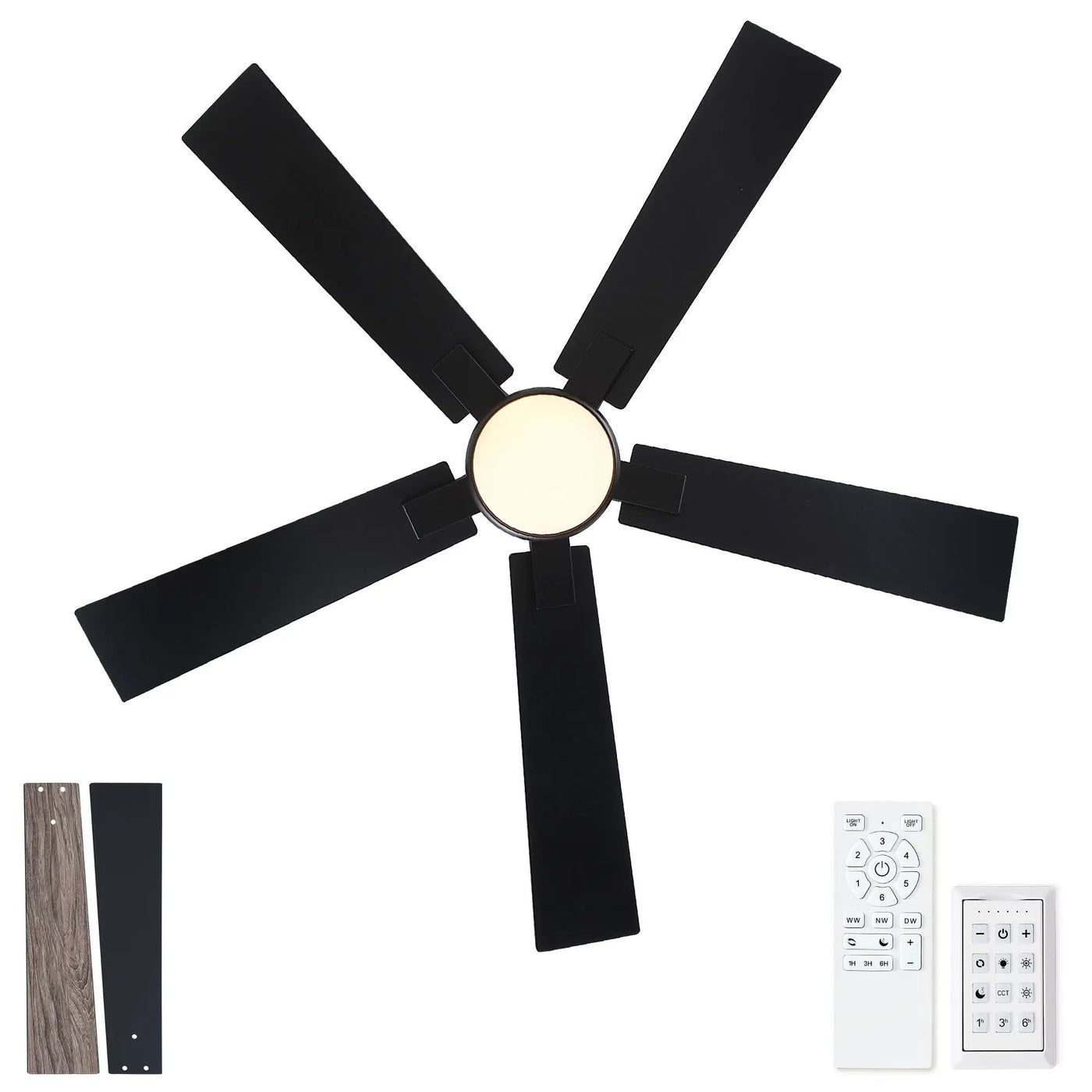 Reversible Motor Integrated LED Dimmable Ceiling Fan With Light by HouseOfZazla