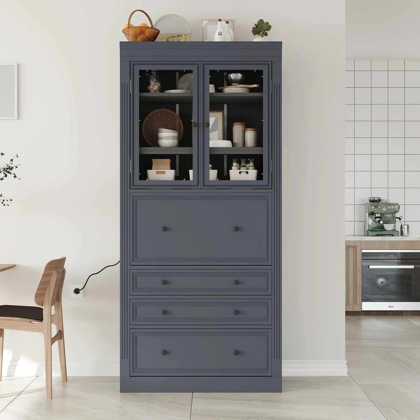 TOPMAX 36 x 16.5 x 78 Inch Freestanding Kitchen Pantry Storage Cabinet by HouseOfZazla