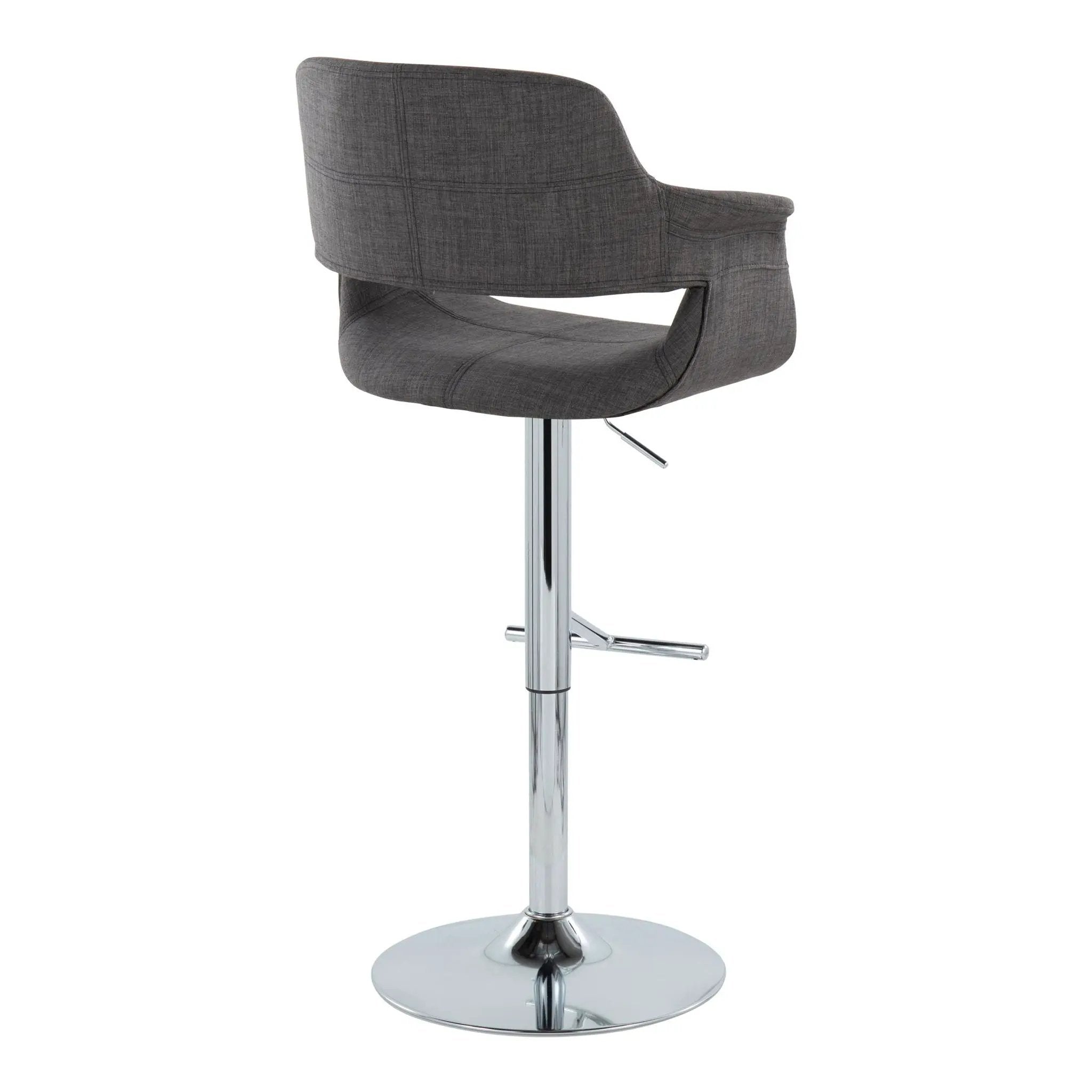 Vintage Flair - Mid Century Modern Adjustable Barstool & Straight T Footrest (Set of 2) by Unique Piece Furniture