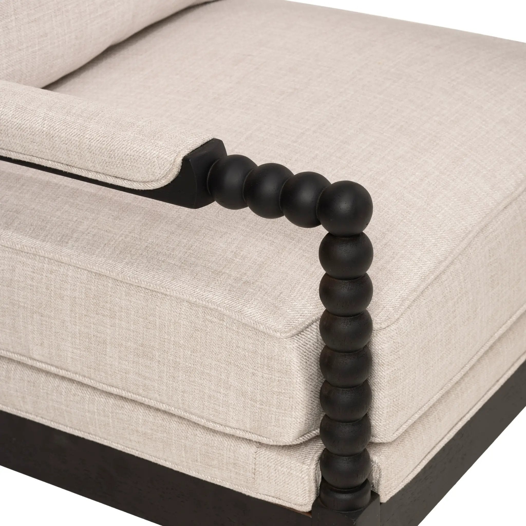 Rubber Wood Accent Chair with Upholstered Fabric by HouseOfZazla