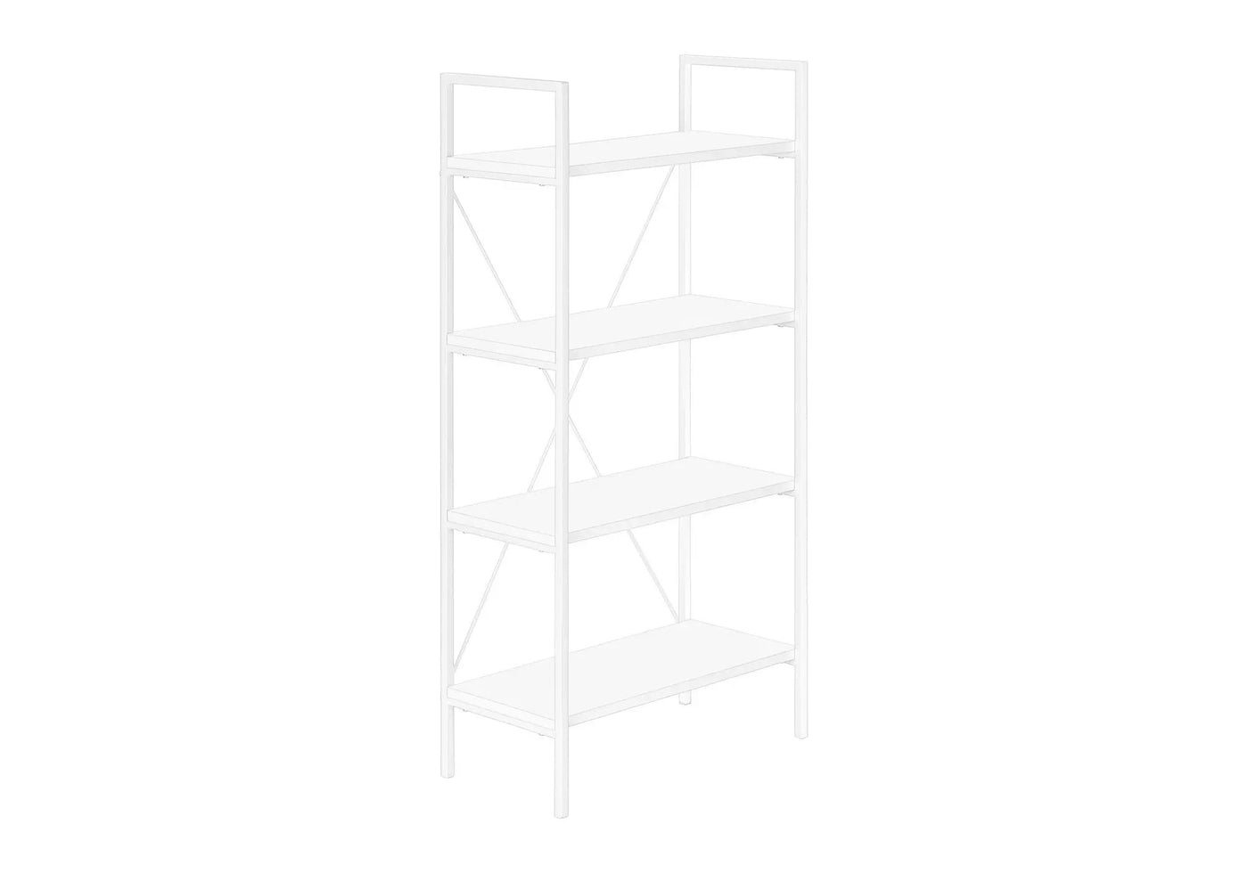 4-Tier Contemporary Bookshelf for Office & Bedroom by HouseOfZazla