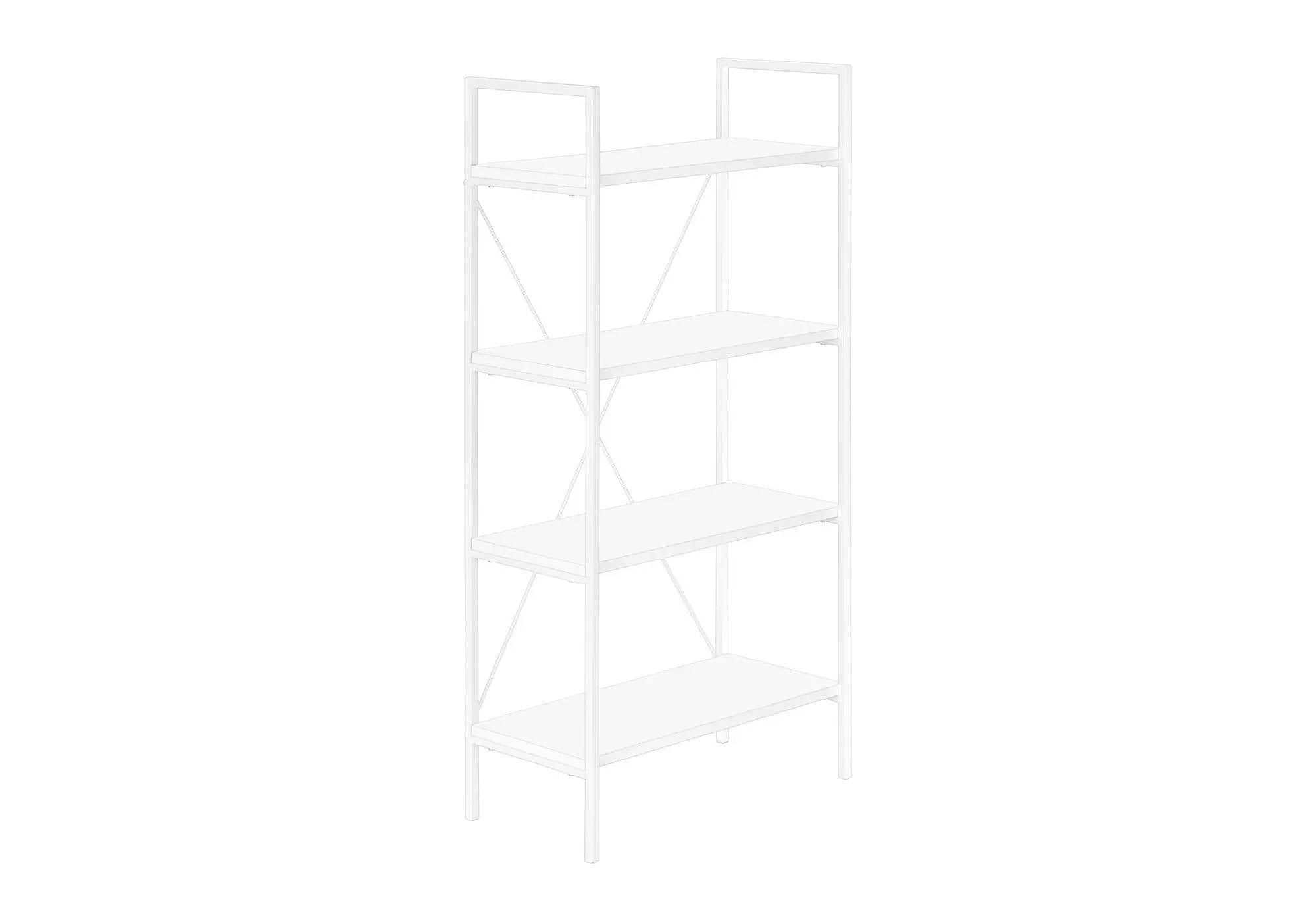 Bookshelf, Bookcase, 4 Tier, Office, Bedroom, Contemporary, Modern by Unique Piece Furniture